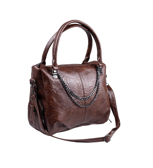 شنطة كتف حريمي كبيرة موديل M570 بحزام كروس جلد مستورد – شنطة عملية واسعة 