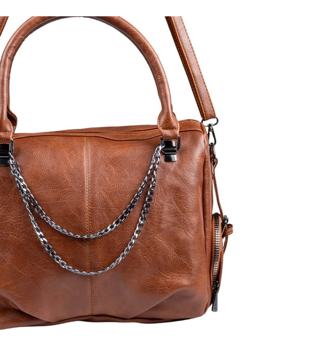 شنطة كتف حريمي كبيرة موديل M570 بحزام كروس جلد مستورد – شنطة عملية واسعة 