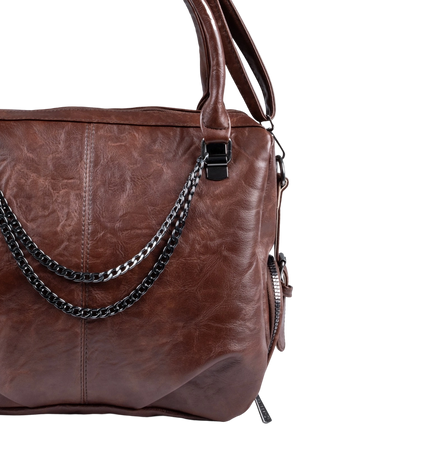 شنطة كتف حريمي كبيرة موديل M570 بحزام كروس جلد مستورد – شنطة عملية واسعة 