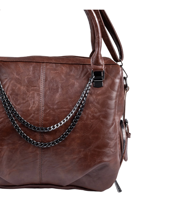 شنطة كتف حريمي كبيرة موديل M570 بحزام كروس جلد مستورد – شنطة عملية واسعة 