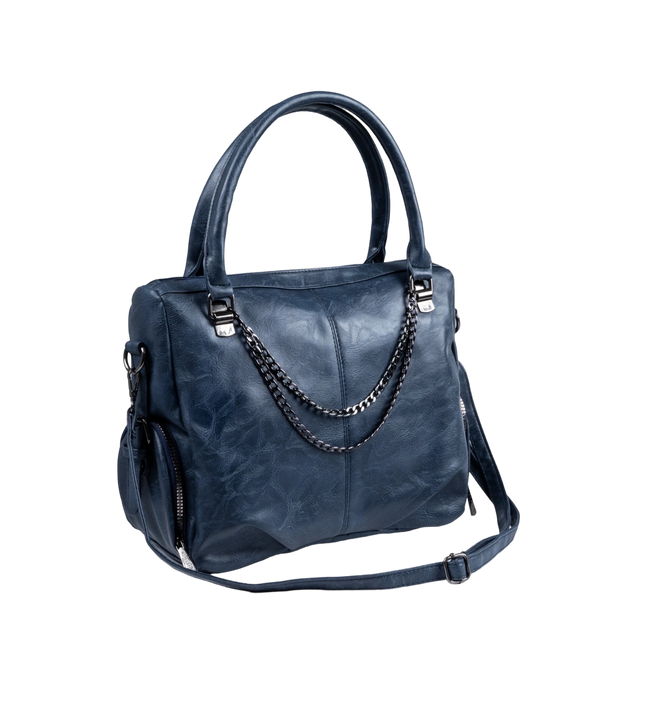 شنطة كتف حريمي كبيرة موديل M570 بحزام كروس جلد مستورد – شنطة عملية واسعة 