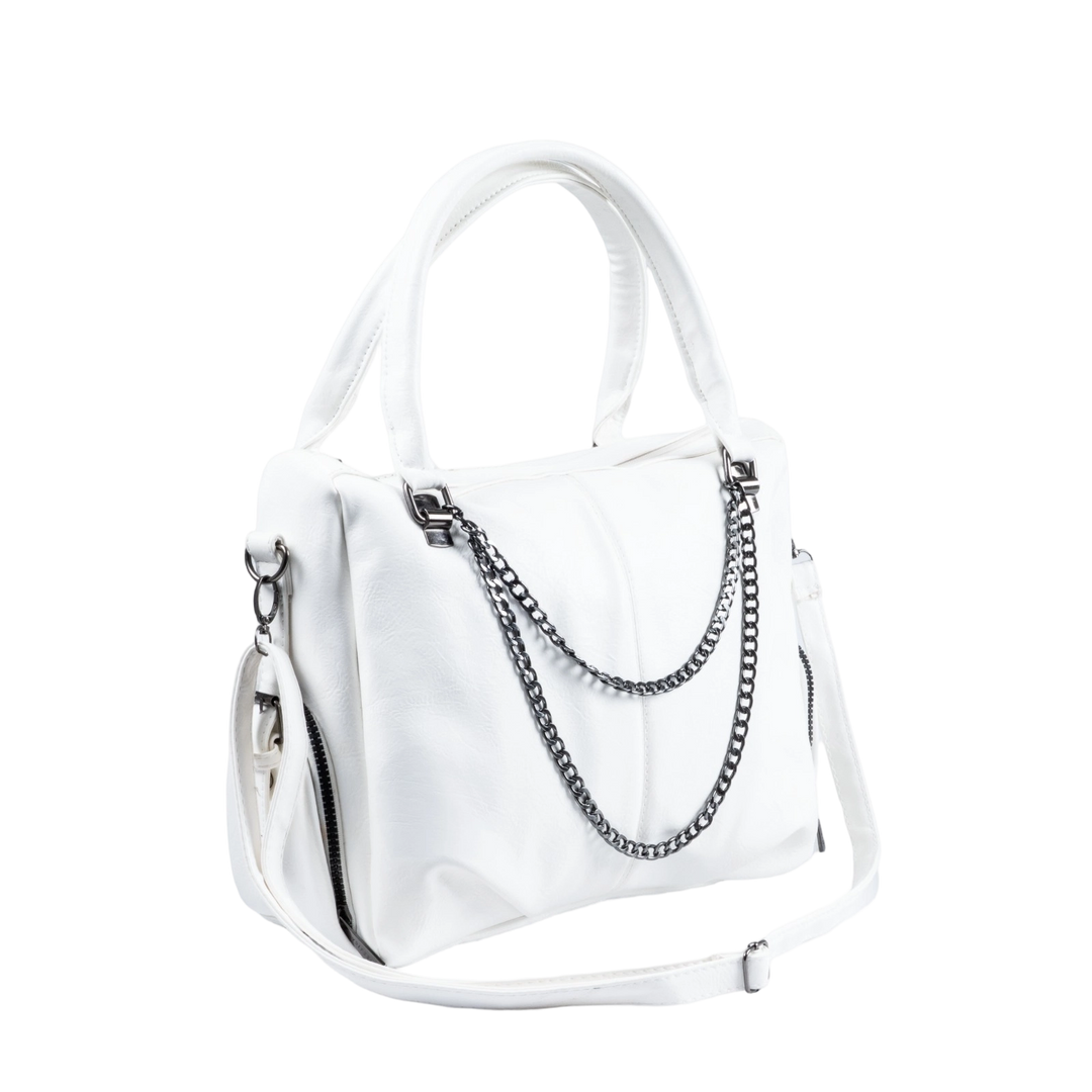 شنطة كتف حريمي كبيرة موديل M570 بحزام كروس جلد مستورد – شنطة عملية واسعة 