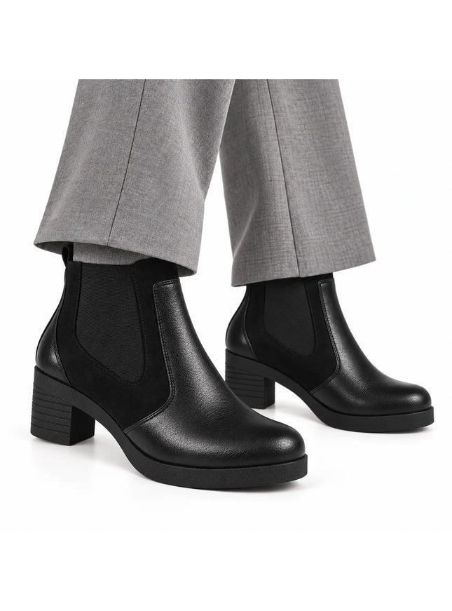 Jessica 3006 Women's Ankle Boots – Imported Leather & Suede, 5 cm Heel