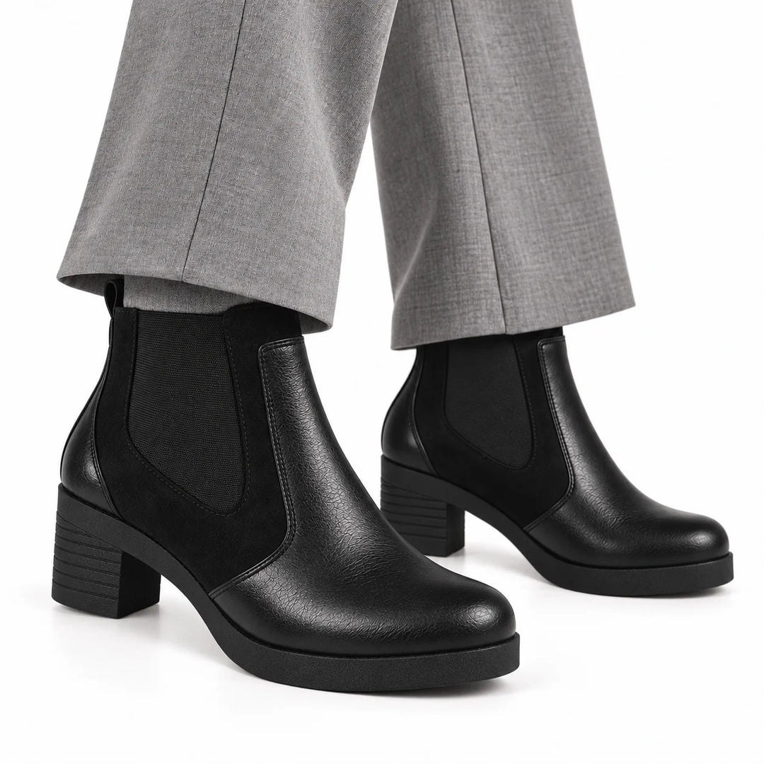 Jessica 3006 Women's Ankle Boots – Imported Leather & Suede, 5 cm Heel