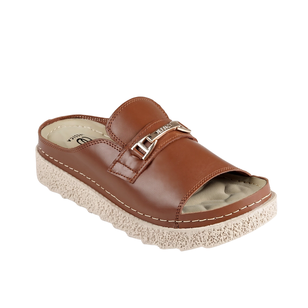 Jessica Z17 Women's Genuine Leather Clogs – Comfortable Walking Shoes for Wide Feet