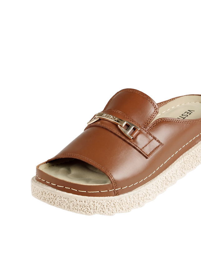 Jessica Z17 Women's Genuine Leather Clogs – Comfortable Walking Shoes for Wide Feet