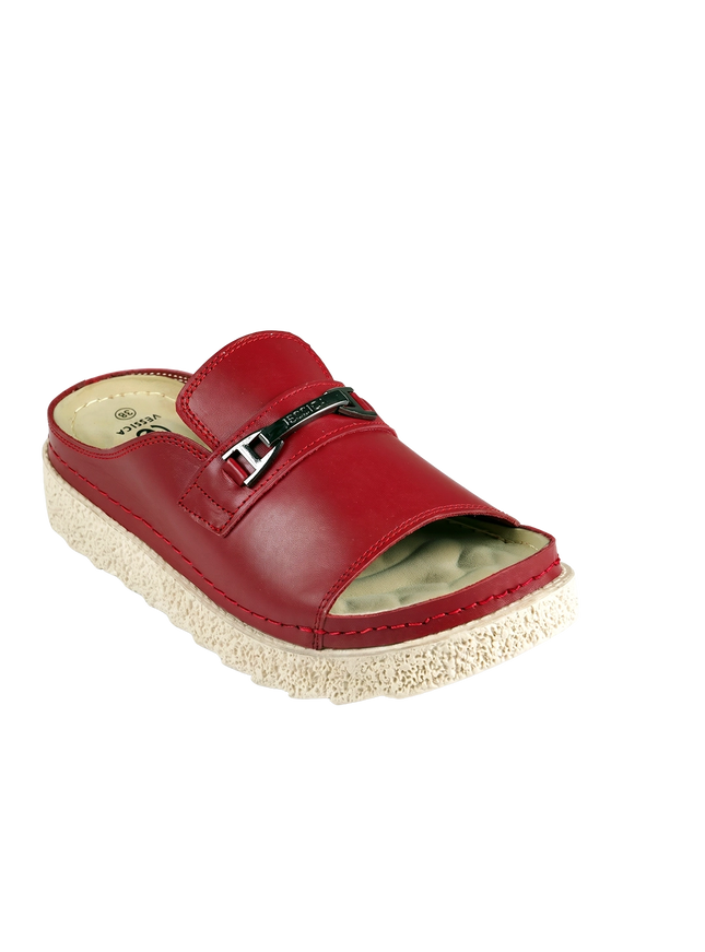 Jessica Z17 Women's Genuine Leather Clogs – Comfortable Walking Shoes for Wide Feet