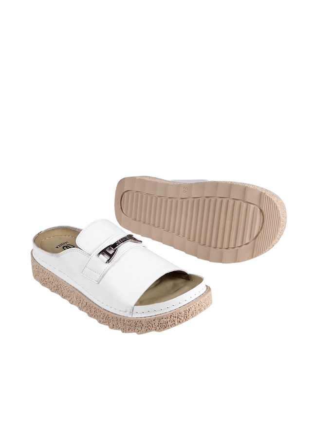 Jessica Z17 Women's Genuine Leather Clogs – Comfortable Walking Shoes for Wide Feet