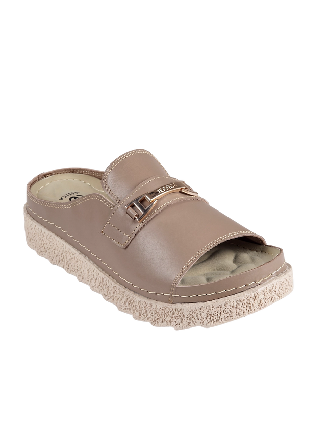 Jessica Z17 Women's Genuine Leather Clogs – Comfortable Walking Shoes for Wide Feet