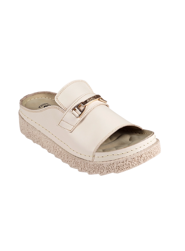 Jessica Z17 Women's Genuine Leather Clogs – Comfortable Walking Shoes for Wide Feet