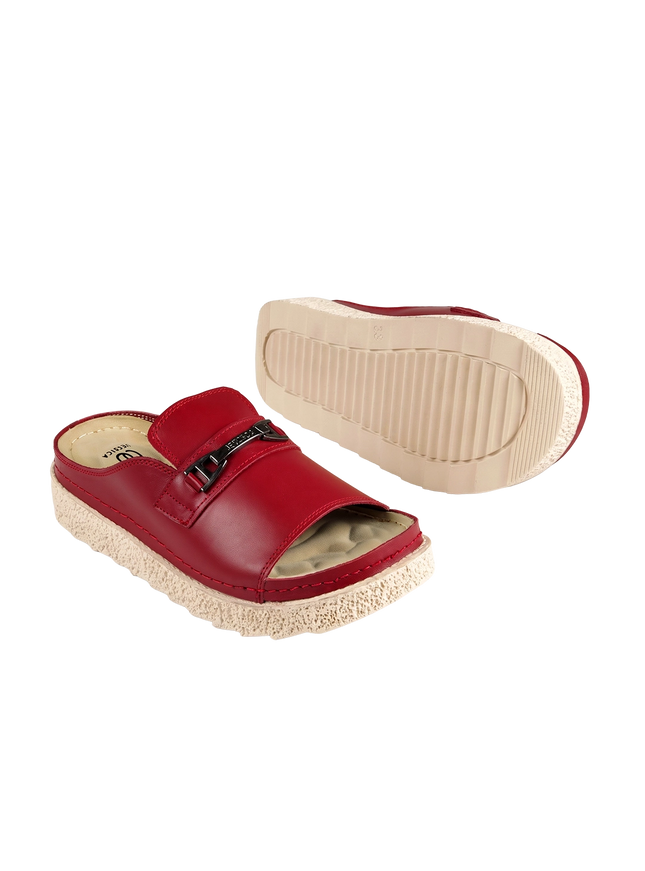 Jessica Z17 Women's Genuine Leather Clogs – Comfortable Walking Shoes for Wide Feet