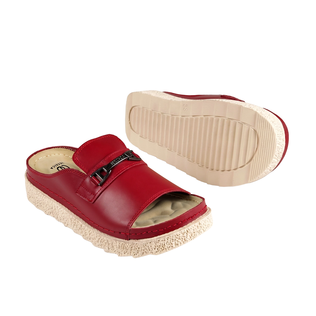 Jessica Z17 Women's Genuine Leather Clogs – Comfortable Walking Shoes for Wide Feet