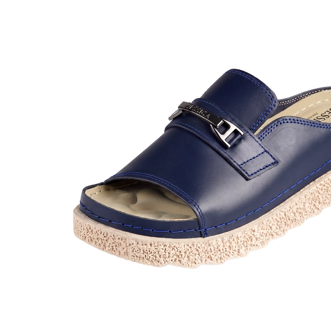 Jessica Z17 Women's Genuine Leather Clogs – Comfortable Walking Shoes for Wide Feet