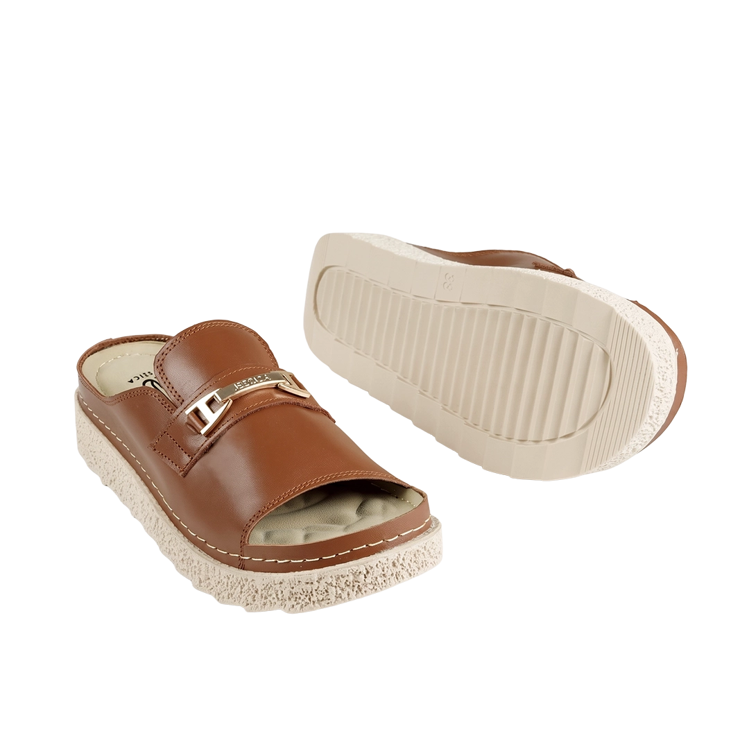 Jessica Z17 Women's Genuine Leather Clogs – Comfortable Walking Shoes for Wide Feet