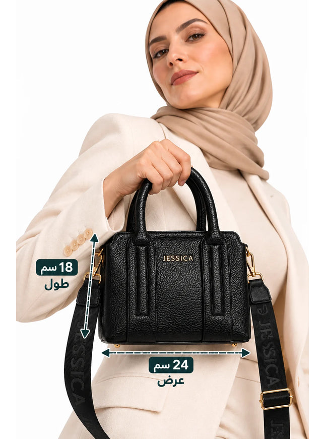 شنطة كتف حريمي موديل S98 بحزام كروس جلد مستورد – شنطة عملية يومية