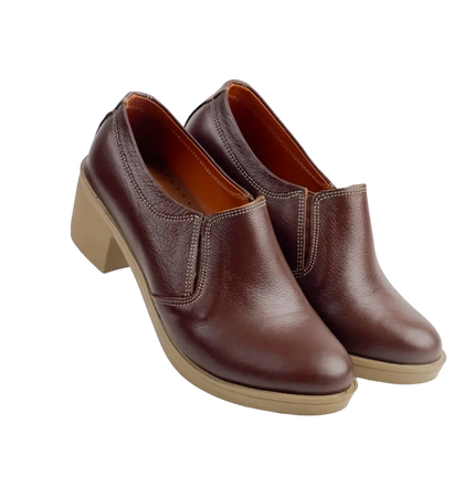 Code 307 Women's shoes with natural leather heels