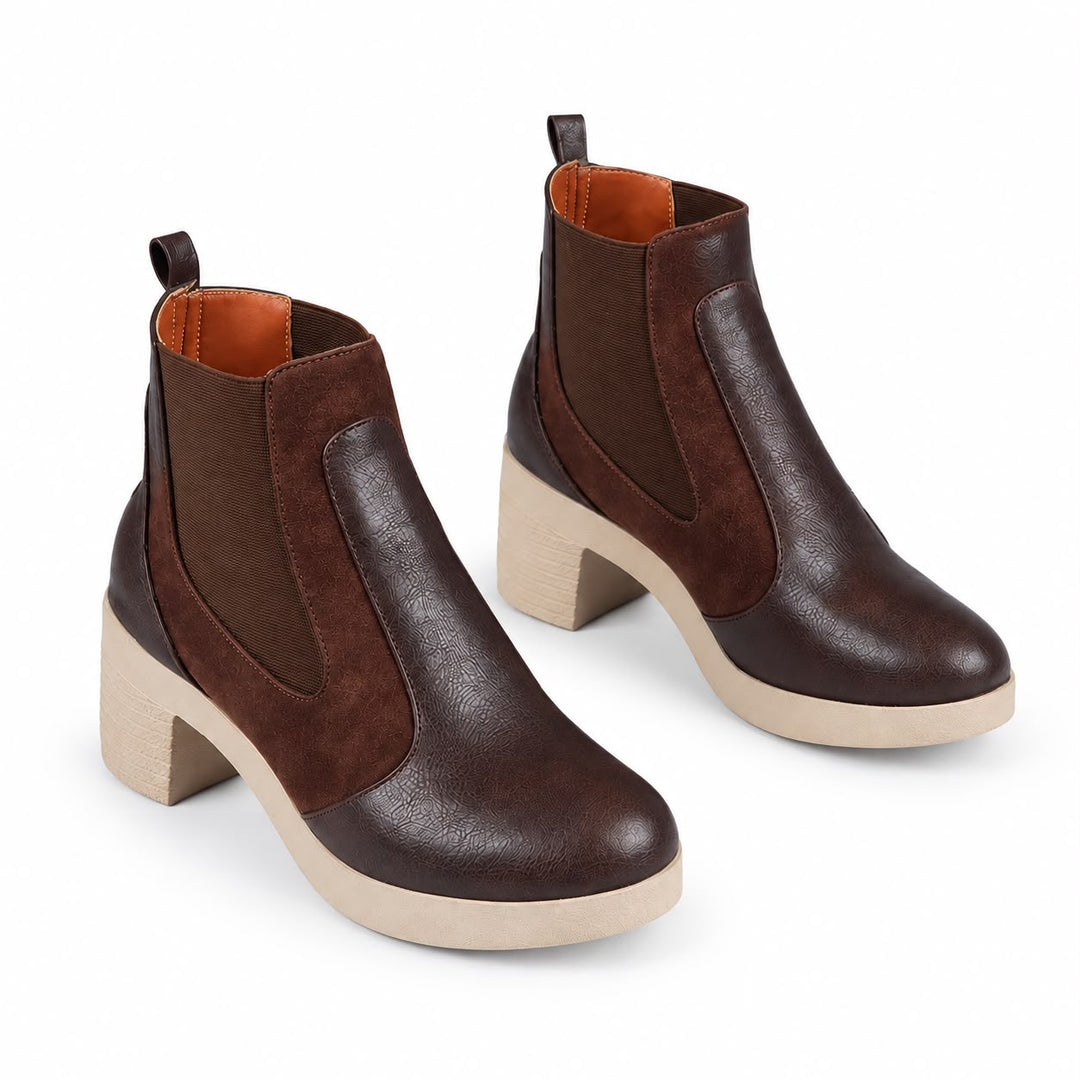 Jessica 3006 Women's Ankle Boots – Imported Leather & Suede, 5 cm Heel