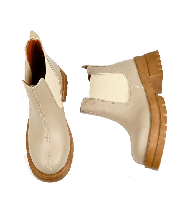 كود ٥٤٢ حذاء هاف بوت من الجلد الطبيعي،