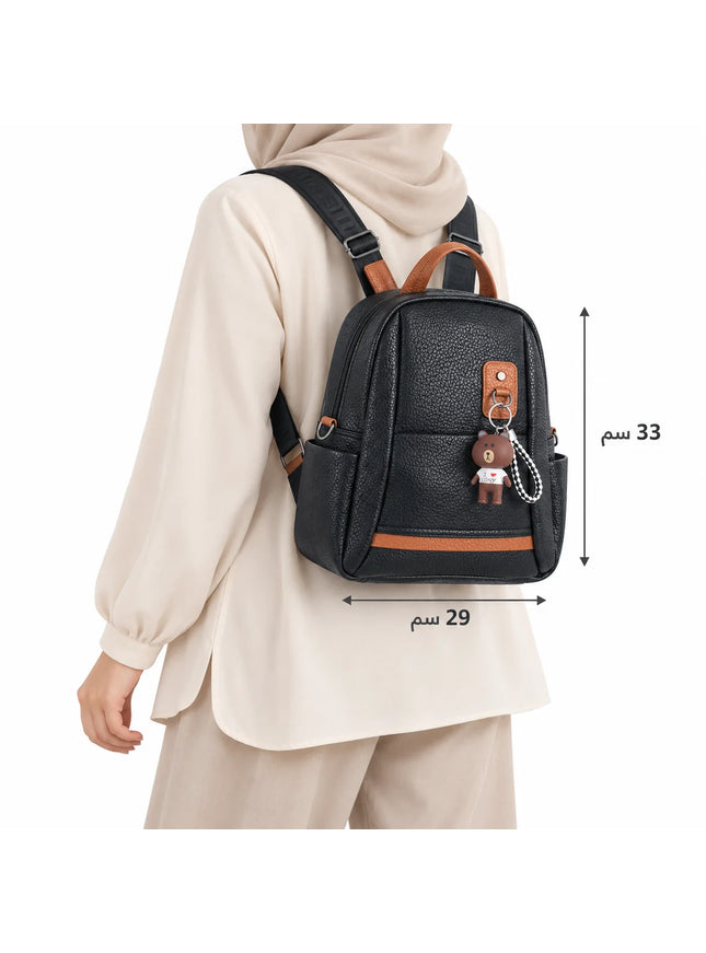 Jessica B72 Women Backpack – Practical Medium Leather Backpack