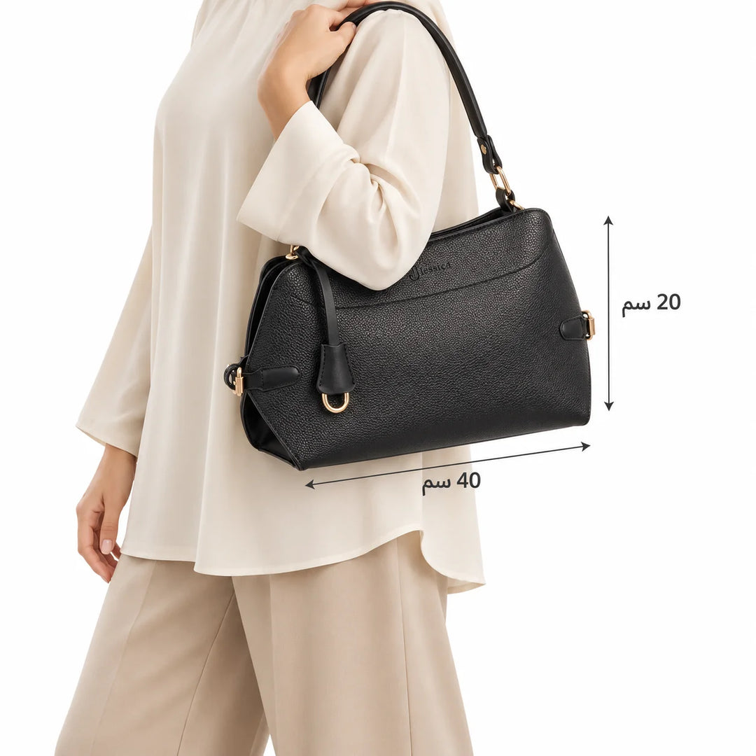 A040 Large Women Shoulder Bag with Crossbody Strap – Practical Imported Leather Bag