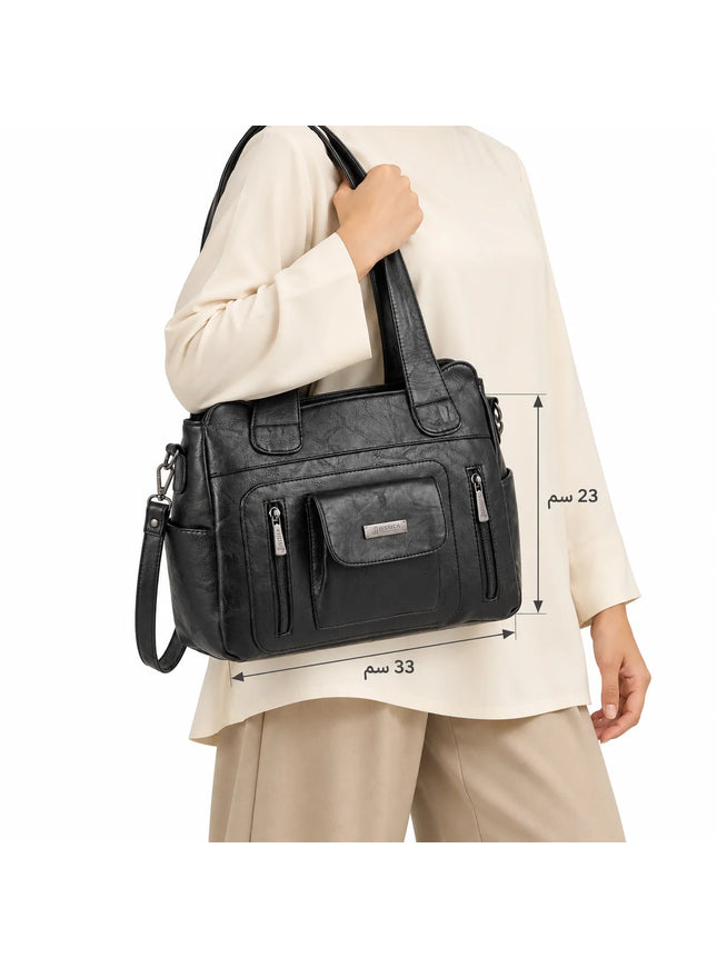 M200 Large Women Shoulder Bag with Crossbody Strap – Practical Imported Leather Bag