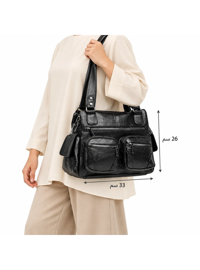 M22 Large Women Shoulder Bag with Crossbody Strap – Practical Imported Leather Bag