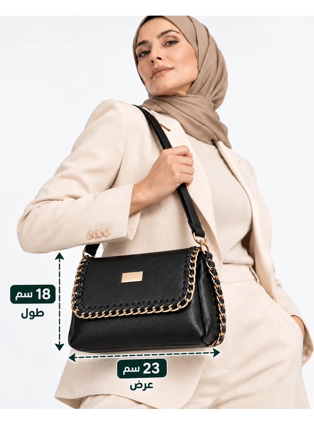 شنطة كروس حريمي صغيرة موديل S93 جلد مستورد – شنطة عملية يومية 