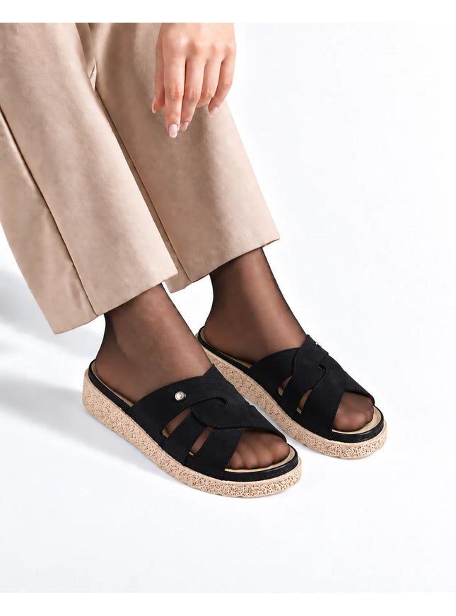 Z25 Women Comfortable Sabot – Genuine Suede Leather Walking Shoes