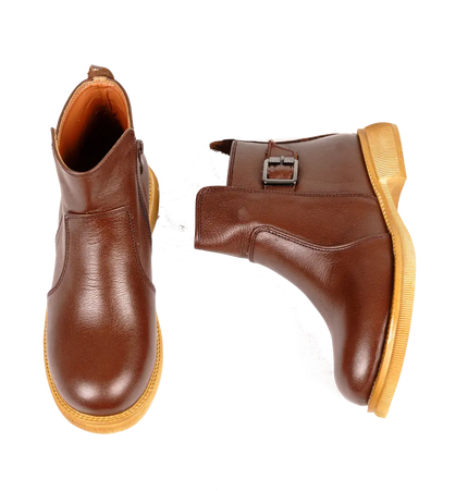 كود ٥٣٧ حذاء هاف بوت من الجلد الطبيعي