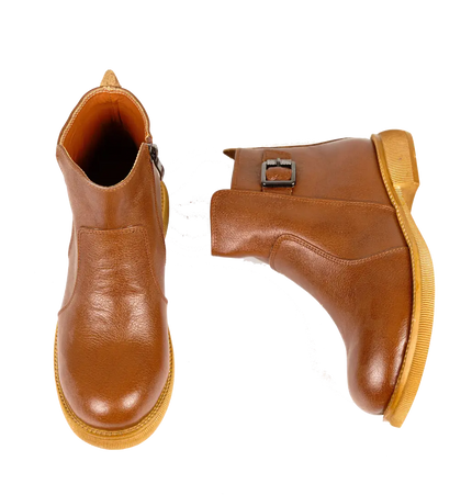 كود ٥٣٧ حذاء هاف بوت من الجلد الطبيعي