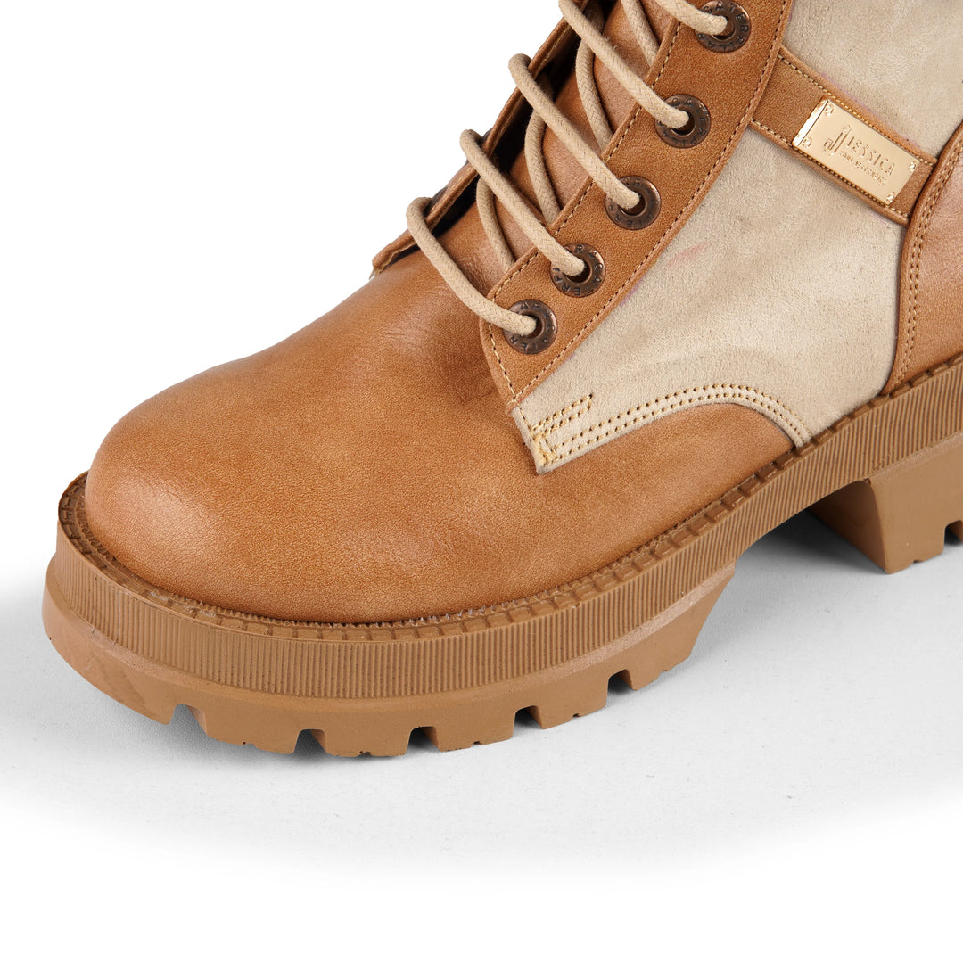 Jessica 590 Havan tan boot material and stitching detail