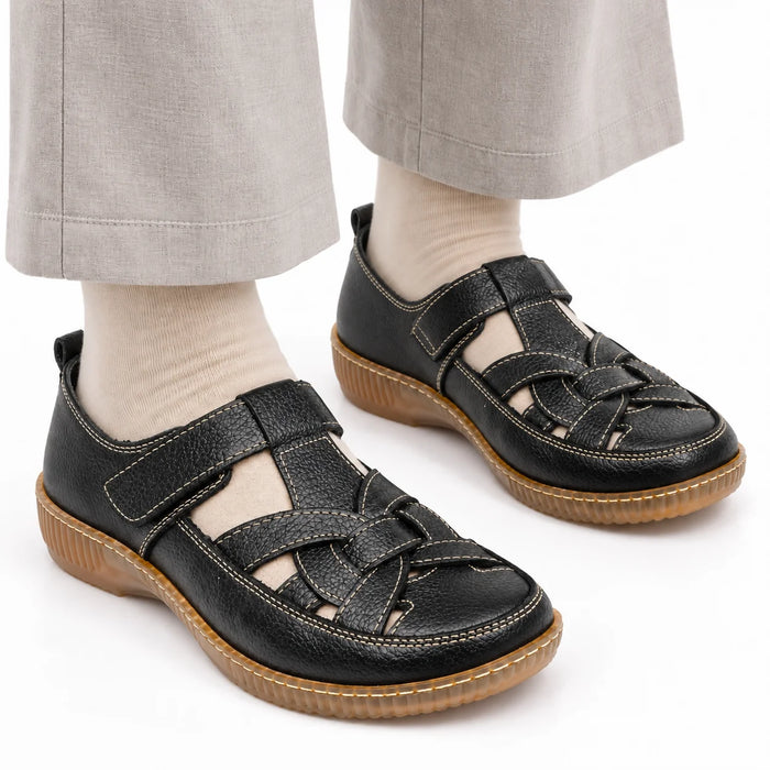 Jessica 1008 women walking shoes, black pair cover