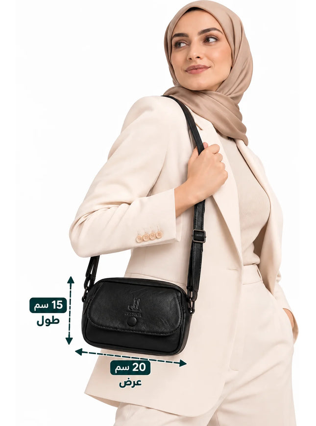 شنطة كروس حريمي صغيرة موديل S011 جلد مستورد – شنطة عملية يومية