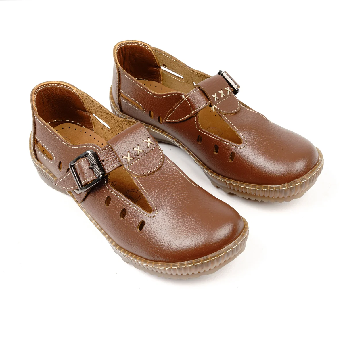 كود 1006 حذاء حريمى جلد طبيعى - بني - جيسيكا