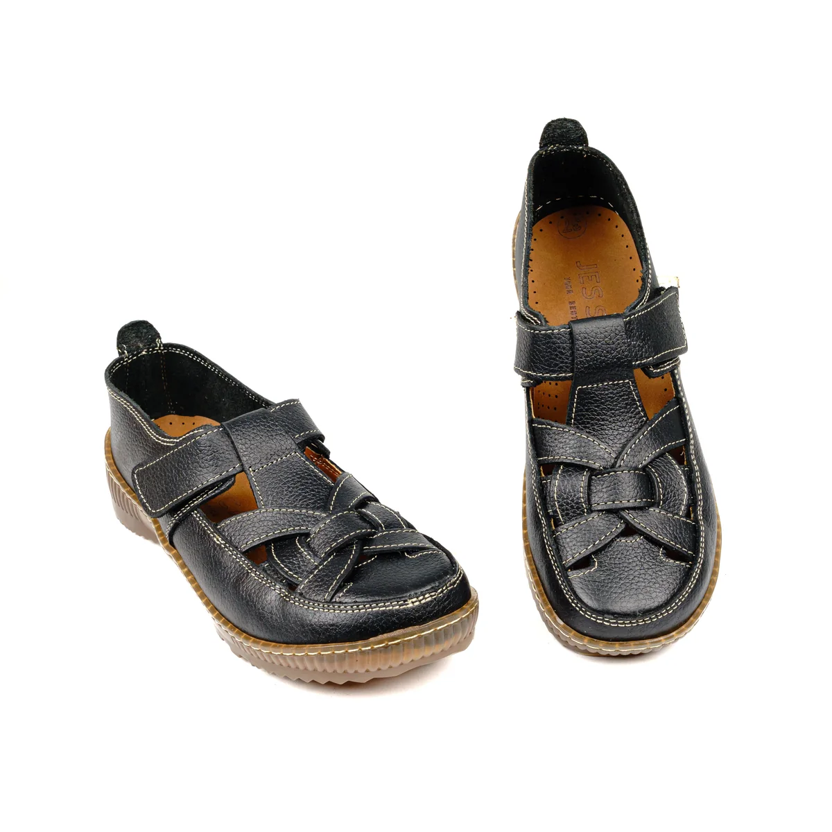 كود 1008 حذاء حريمى جلد طبيعى - اسود - جيسيكا