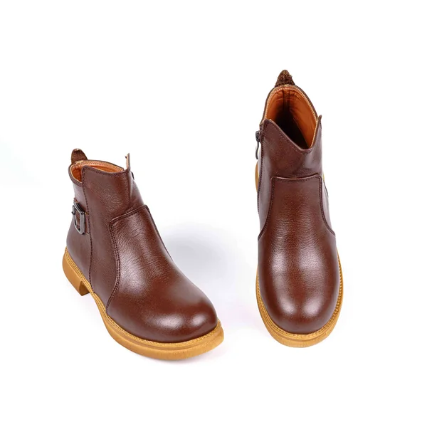 كود537 هاف بوت حريمى جلد طبيعى - بني - جيسيكا