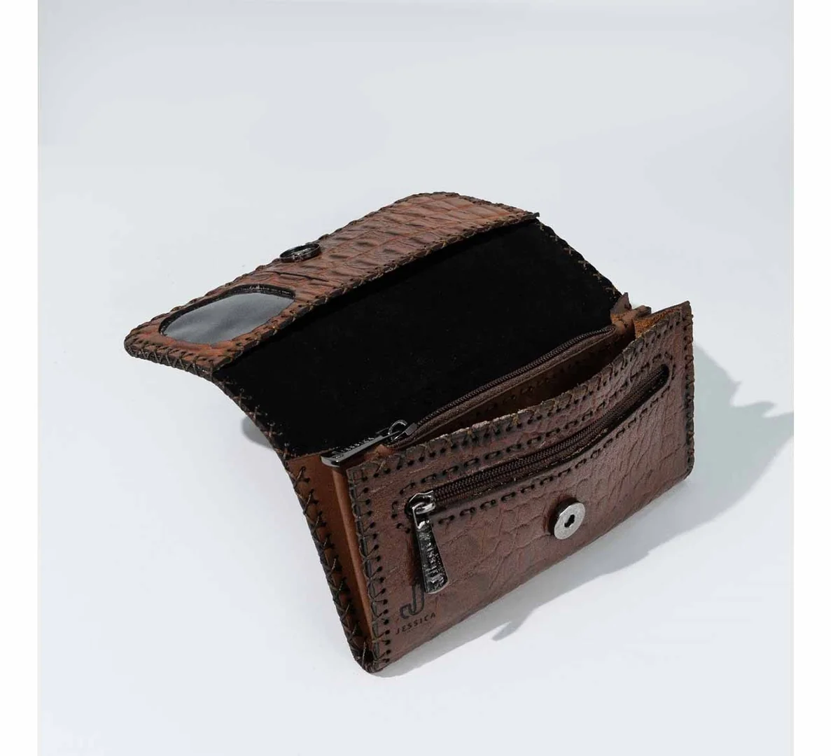 كود F3 محفظة نسائية جلد طبيعى هاند ميد - هافان  - جيسيكا