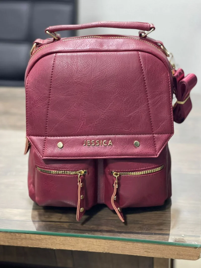 كود b65شنطة ضهر جلد مستورد درجه اولى - صورة حقيقية - جيسيكا